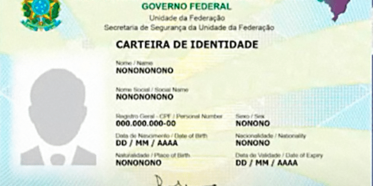 Nova Carteira de Identidade. Imagem: Gov.Br
