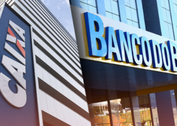 Fachadas dos bancos Caixa e Banco do Brasil, onde os trabalhadores podem ter valores a receber.