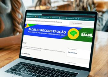 Página do site do Governo Federal exibindo informações sobre o cadastramento do Auxílio Reconstrução.
