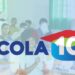 Banner oficial do programa Cartão Escola 10 com estudantes ao fundo.