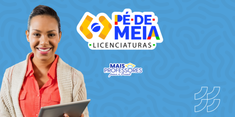 Imagem promocional do Pé-de-Meia Licenciaturas com a mensagem sobre as inscrições que encerram neste domingo, oferecendo R$ 1.050 mensais.