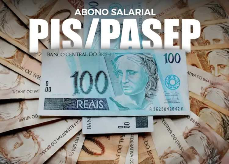 Notas de R$ 100 em destaque, simbolizando o abono salarial do PIS/Pasep.