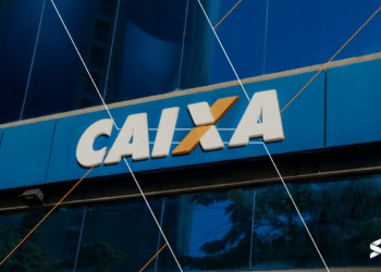Logotipo da Caixa Econômica Federal, banco brasileiro de grande porte.