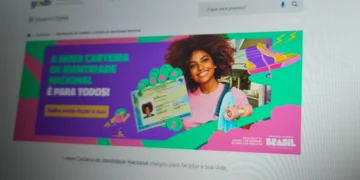 "Banner digital sobre a nova carteira de identidade nacional, destacando sua acessibilidade para todos."