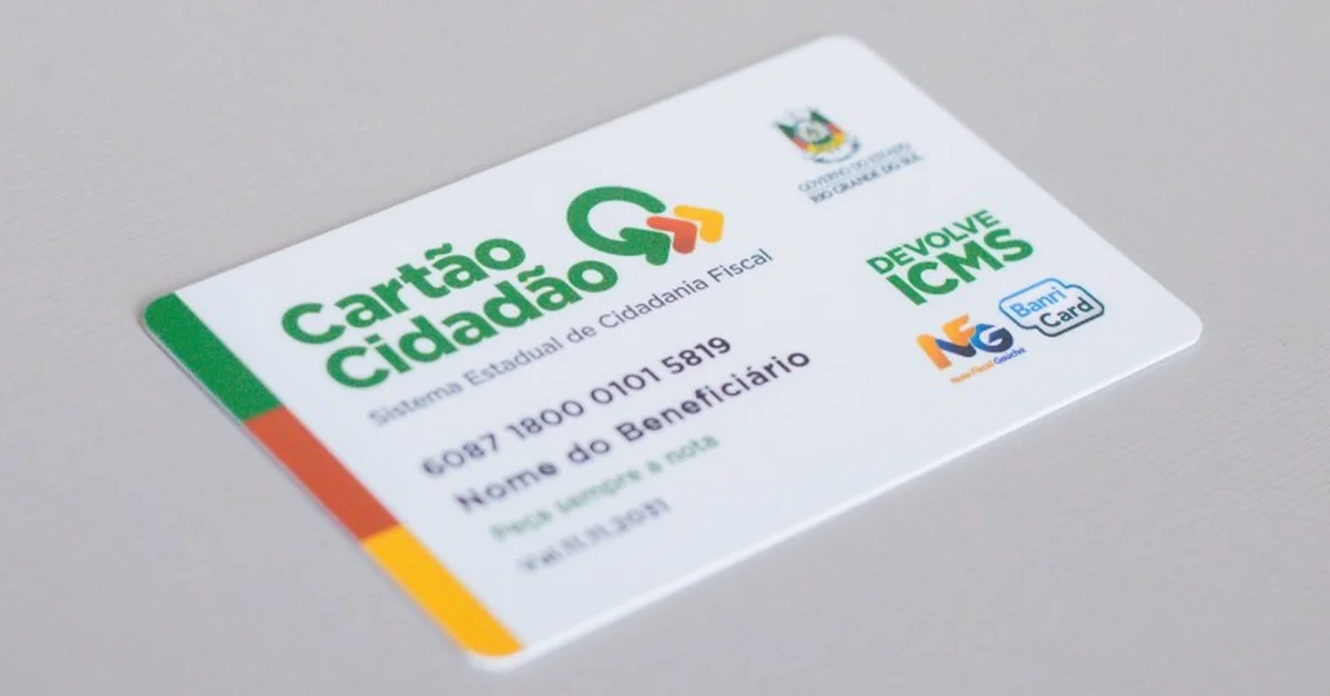 Cartão Cidadão com informações para retirada nas cidades