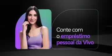 Mulher sorrindo, destacando a confiança no empréstimo pessoal da Vivo.