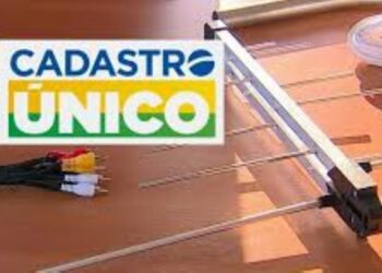 kit de antena digital com logotipo do cadastro único