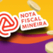 Logo do programa Nota Fiscal Mineira com moedas caindo, destacando a promoção do sorteio de R$ 100 mil.