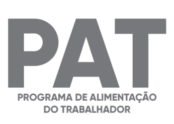 Logo do Programa de Alimentação do Trabalhador (PAT), programa do governo que oferece vale-alimentação e vale-refeição.