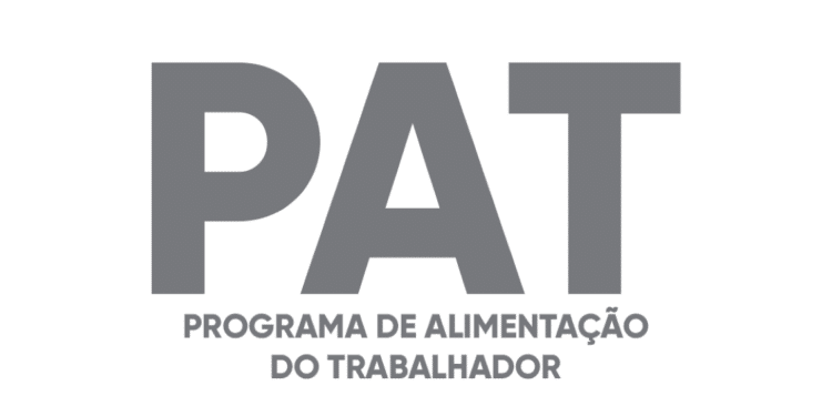 Logo do Programa de Alimentação do Trabalhador (PAT), programa do governo que oferece vale-alimentação e vale-refeição.
