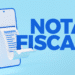 Celular com nota fiscal saindo da tela representa o uso do CPF para concorrer ao sorteio Nota Legal.