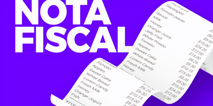 Cupom de Nota Fiscal com lista de itens e preços, destacando o sorteio de R$ 200 mil no programa Nota Fiscal Gaúcha e Nota Fiscal Goiana