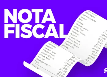 "Imagem de uma nota fiscal detalhada com itens e valores listados."