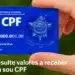 Cartão CPF sendo segurado na mão, mostrando como consultar valores a receber