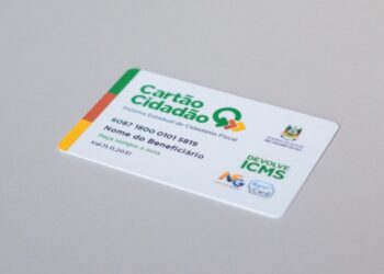 Imagem do Cartão Cidadão utilizado no programa Devolve ICMS, com o logo e informações de utilização.
