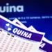Imagem de cartelas de aposta da Quina de São João com fundo azul e o logo da Quina.