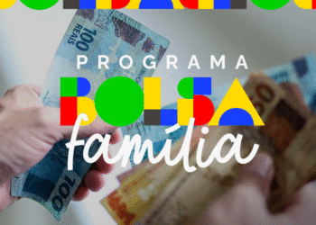 Imagem ilustrativa sobre o programa Bolsa Família, mostrando notas de dinheiro e informações sobre a consulta de pagamento de junho.