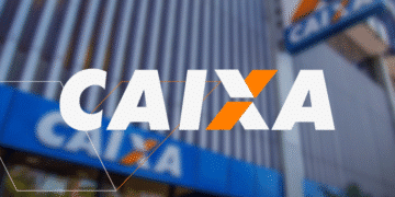Logo da Caixa Econômica Federal com foco em serviços bancários para saques do PIS/Pasep.