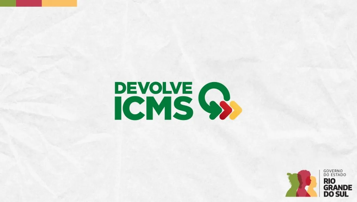 Imagem promocional do programa Devolve ICMS 2025 do Governo do Estado do Rio Grande do Sul