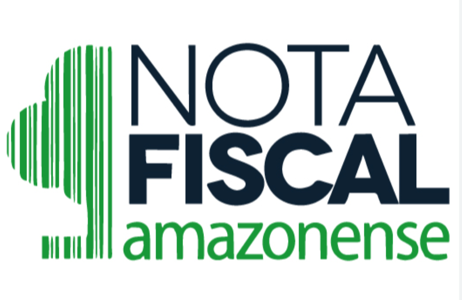 Imagem do logo da Nota Fiscal Amazonense com uma árvore e a informação sobre o prêmio de R$ 5 Mil, R$ 10 Mil e R$ 20 Mil.