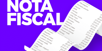 Nota fiscal com itens e preços, ilustrando a importância de pedir CPF na nota para concorrer ao prêmio de R$ 1 milhão.