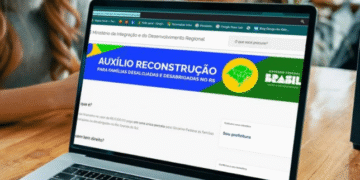 Página do Ministério da Integração e Desenvolvimento Regional sobre o Auxílio Reconstrução para famílias no RS