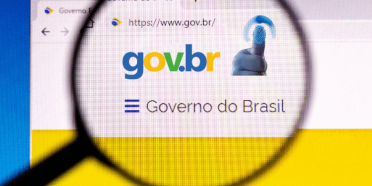Página do governo brasileiro com ícone de biometria, indicando nova regra obrigatória para acesso a benefícios sociais.
