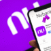 Tela do app Nubank com a opção de geração de boleto e interface do cartão roxo.