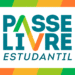 A imagem do logo colorido do Passe Livre Estudantil em um fundo branco, com bordas coloridas.