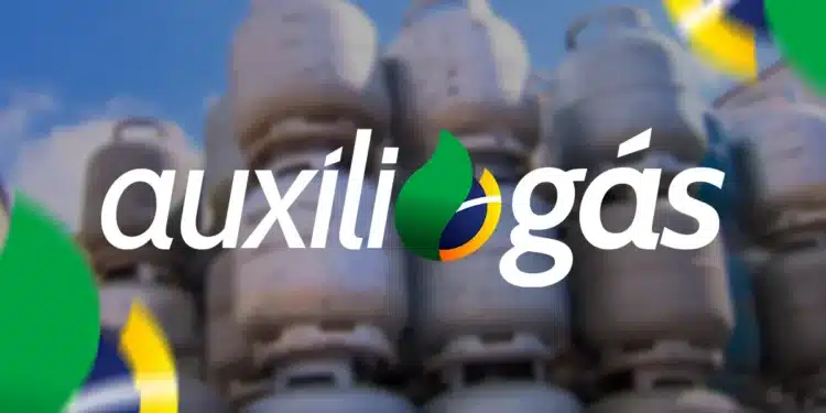 Auxílio Gás 2025 - Últimas parcelas, com cilindros de gás ao fundo