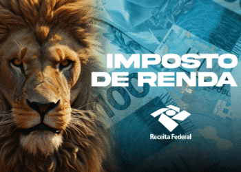 Leão do Imposto de Renda sobre cédulas de 100 reais — Receita Federal