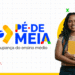 Imagem do programa Pé-de-Meia com estudante sorrindo e logo do programa. Tema: Frequência mínima de 80% para garantir os R$200 mensais.