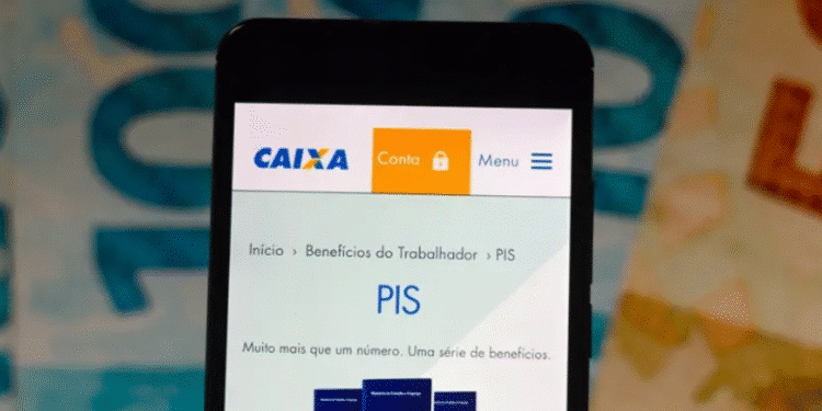 Imagem mostrando o site da Caixa Econômica com informações sobre o PIS