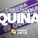 Bilhete da Quina sendo conferido com destaque para o resultado das Loterias Caixa