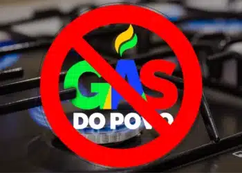 Alerta visual sobre cancelamento no programa Gás do Povo