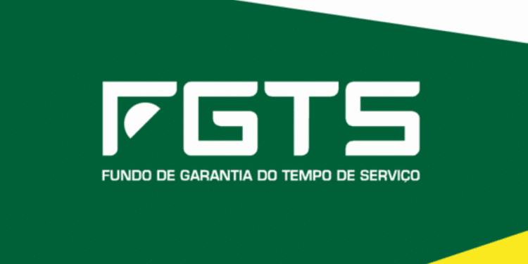 Logotipo do FGTS em fundo verde e amarelo