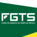 Logotipo do FGTS em fundo verde e amarelo
