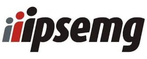 Logo do Ipsemg em fundo branco, com a sigla em preto e um detalhe em vermelho e cinza na letra "i", representando a identidade visual do Instituto de Previdência dos Servidores do Estado de Minas Gerais.