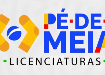 Logotipo do programa Pé-de-Meia Licenciaturas, iniciativa do MEC para apoio financeiro a estudantes de licenciatura.