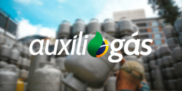 Imagem ilustrativa do programa Auxílio Gás com foco na distribuição de botijões de gás.