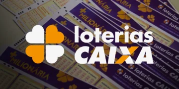 Cartelas de loteria e logotipo da Loterias CAIXA ilustrando a mudança de horário dos sorteios em novembro
