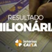 Bilhete da loteria +Milionária com resultado valendo milhões.