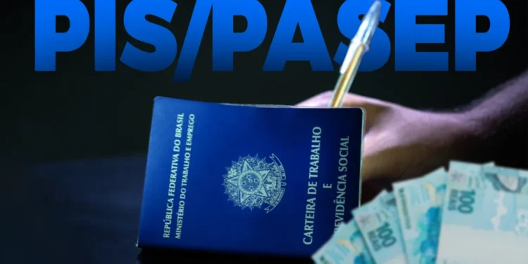 Imagem ilustrativa sobre o PIS/PASEP com um documento da Carteira de Trabalho e cédulas de dinheiro, destacando a liberação de mais de R$ 156 milhões esquecidos.