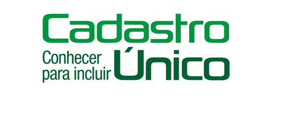 Logotipo verde do Cadastro Único com texto "Cadastro Único Conhecer para incluir".