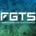 Logotipo branco do FGTS (Fundo de Garantia do Tempo de Serviço) centralizado sobre um fundo de cédulas de Real (50 e 100 reais) em tons de azul e verde.
