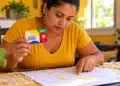 Calendário unificado do Bolsa Família vale para outubro, novembro e dezembro; veja como funciona 3 Mulher segura cartão do Bolsa Família enquanto consulta calendário de pagamentos com datas destacadas sobre a mesa.