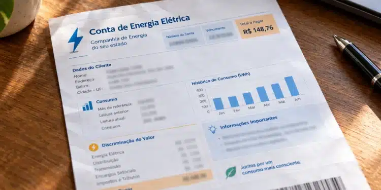 Conta de luz sobre bancada representa decisão do Supremo sobre devolução de valores cobrados indevidamente