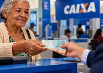 BPC de outubro começa a ser pago na segunda-feira (26) e segue até 9 de novembro; veja o calendário 5 Idosa recebe dinheiro em agência da Caixa Econômica Federal, representando o pagamento do BPC de outubro de 2026.